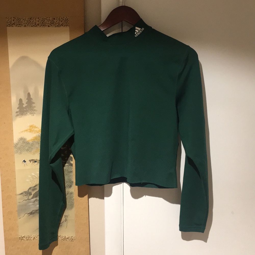 DEEP GREEN ADIDAS CROP TOP